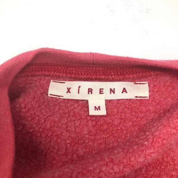 Xirena Pink Dutch Sweatshirt Size M Raw Hem Boxy Cropped - Picture 5 of 7
